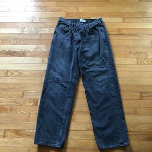 Agolde Criss Cross Jeans in washed black colour